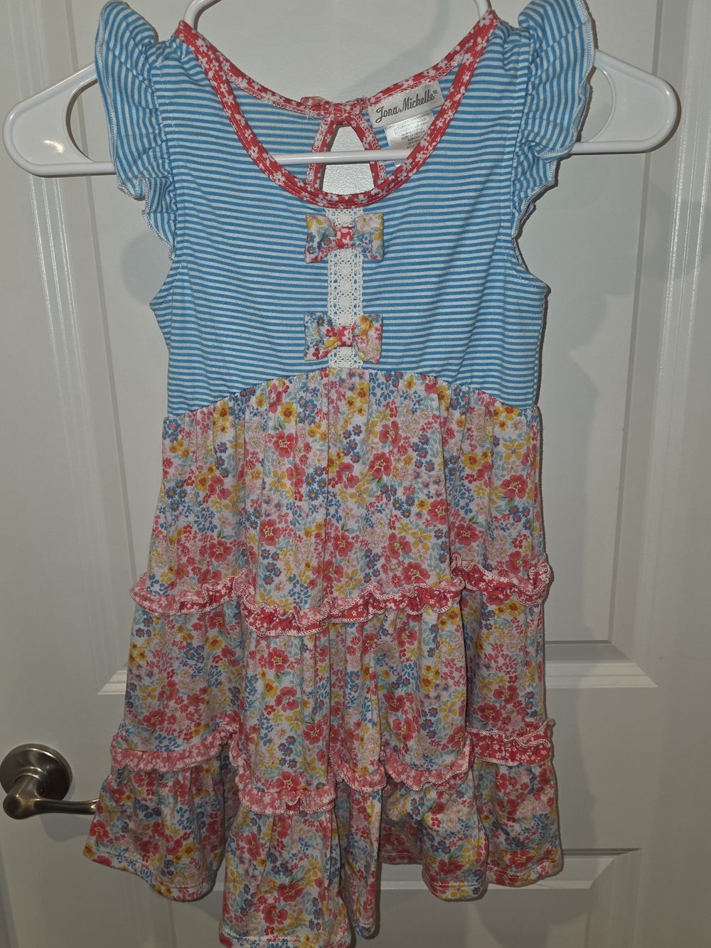 Jona Michelle Floral Tiered Girls Dress